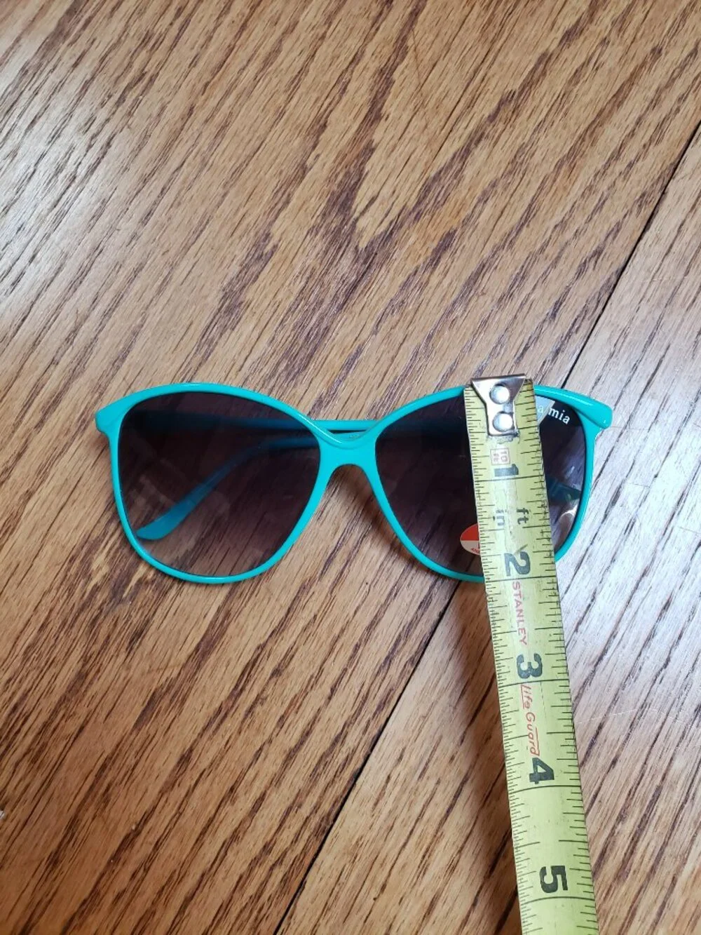 Vintage Cara Mia Sunglasses OS Teal Turquoise Plastic Gradient UV Lens